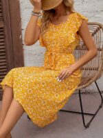 Rochie Midi Ersin Galbena - imagine 3