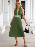 Rochie Midi Jarly Khaki - imagine 4