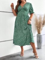 Rochie Midi Kole Verde - Marimi Mari - imagine 4
