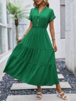 Rochie Midi Perine Verde - imagine 4