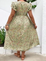 Rochie Midi Sarita Verde - Marimi Mari - imagine 2