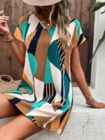 Rochie Scurta Timea Multicolora - imagine 4