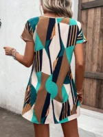 Rochie Scurta Timea Multicolora - imagine 2