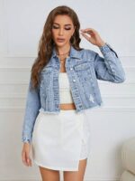 Jacheta din Denim Rehne - imagine 5