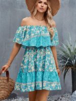 Rochie Scurta Telma Inflorata - imagine 3