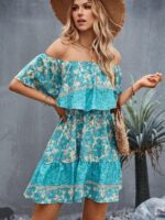 Rochie Scurta Telma Inflorata - imagine 5