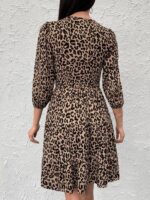 Rochie Midi Rosett Print Leopard - imagine 2