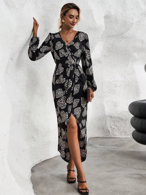 386-1 Rochie Midi Ingallis Neagra - imagine 1