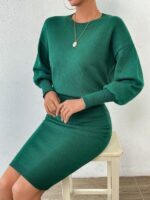 Compleu Tricotat Davia Verde - imagine 4