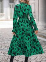 Rochie Lunga Alison Verde Inflorata - imagine 2