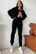 Trening Dama din bumbac gros vatuit format din pantalon si bluza Daniela Negru