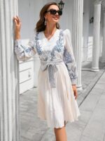 Rochie Midi Randolf Alba Inflorata - imagine 5