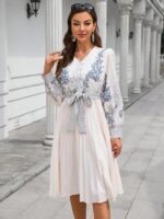 Rochie Midi Randolf Alba Inflorata - imagine 4