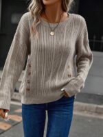Pulover Scurt Tricotat Lorina Maro - imagine 4