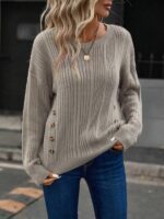 Pulover Scurt Tricotat Lorina Maro - imagine 3