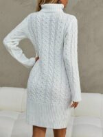 Rochie Scurta Tricotata Nenna Alba - imagine 2