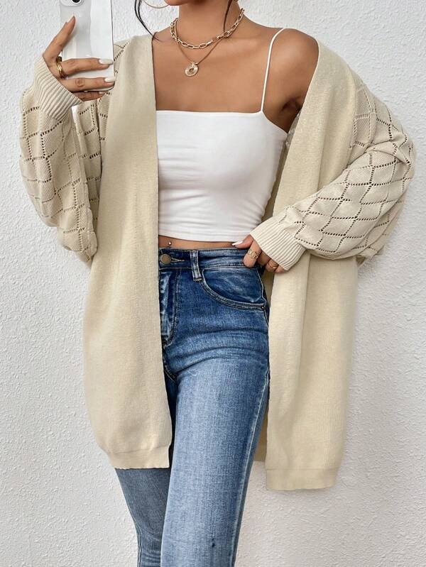 148-1 Cardigan Rosali Bej - imagine 1