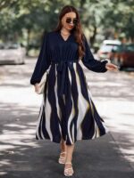 Rochie Midi Signe Bleumarin - Marimi Mari - imagine 4