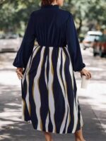Rochie Midi Signe Bleumarin - Marimi Mari - imagine 2