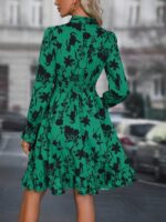 Rochie Scurta Marissa Verde Inflorata - imagine 2
