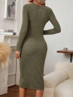 Rochie Midi Audrey Khaki - imagine 2