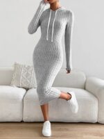 Rochie Lunga Elvida Gri - imagine 3
