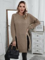 Pulover Lung Tricotat Malisa Maro