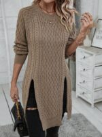 Pulover Lung Tricotat Malisa Maro - imagine 4