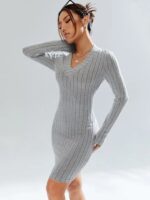 Rochie Scurta Malcom Gri - imagine 4