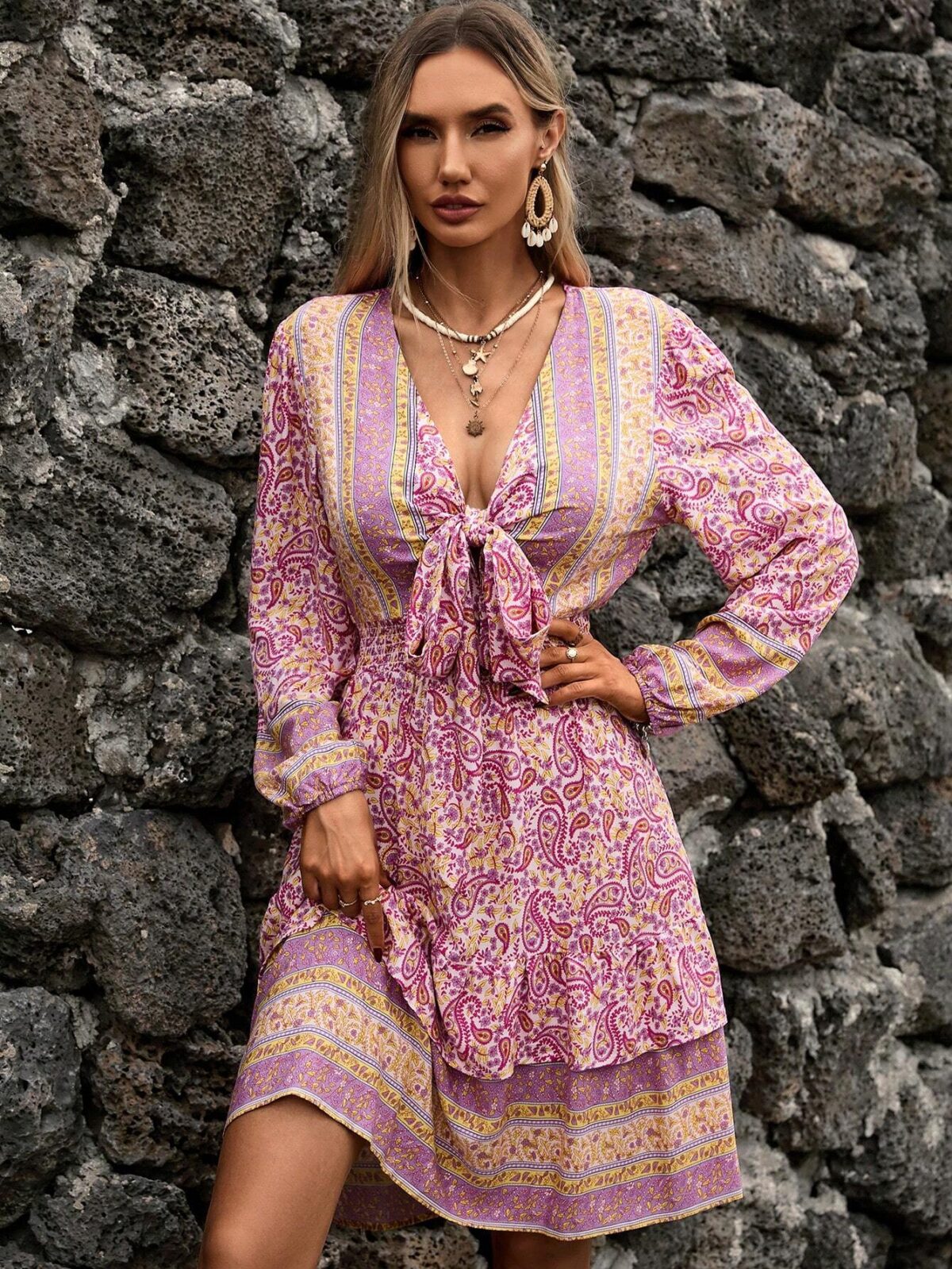 Rochie Scurta Lenora Multicolora