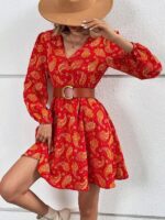 Rochie Scurta Jacklin Rosie cu Print Geometric