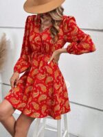 Rochie Scurta Jacklin Rosie cu Print Geometric - imagine 4