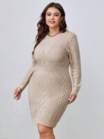 Rochie Scurta Tricotata Stanny Maro - Marimi Mari - imagine 5