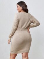 Rochie Scurta Tricotata Stanny Maro - Marimi Mari - imagine 2