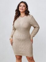 Rochie Scurta Tricotata Stanny Maro - Marimi Mari - imagine 4