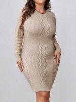 Rochie Scurta Tricotata Stanny Maro - Marimi Mari - imagine 3