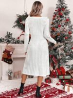 Rochie Midi Tricotata Allan Alba - imagine 2