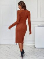 Rochie Midi Tricotata Radney Maro - imagine 2