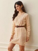 Rochie Scurta Tricotata Irma Bej