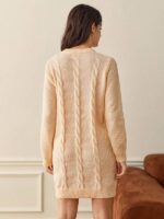 Rochie Scurta Tricotata Irma Bej - imagine 2