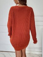 Rochie Scurta Tricotata Gwen Caramizie - imagine 2