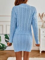 Compleu Tricotat Edvina Bleu - imagine 2