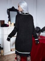 Rochie Scurta Tricotata PUNK Neagra - imagine 2
