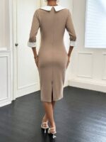 Rochie Midi Elisive Bej - imagine 2