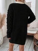Rochie Scurta Tricotata Zabina Neagra - imagine 2