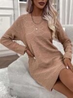 Rochie Scurta Tricotata Armisa Maro - imagine 4