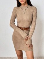Rochie Scurta Tricotata Eberta Maro
