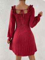 Rochie Scurta Tricotata Wera Roz - imagine 2