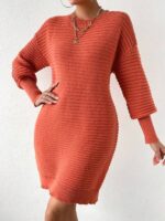 Rochie Scurta Tricotata Xyla Caramizie