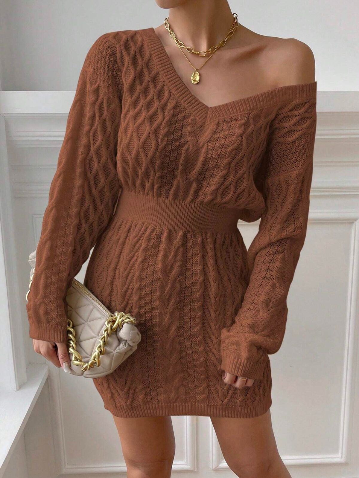 Rochie Scurta Tricotata Castila Maro - imagine 1